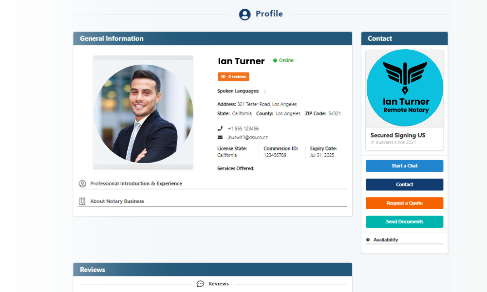 Ian Turner notary profile