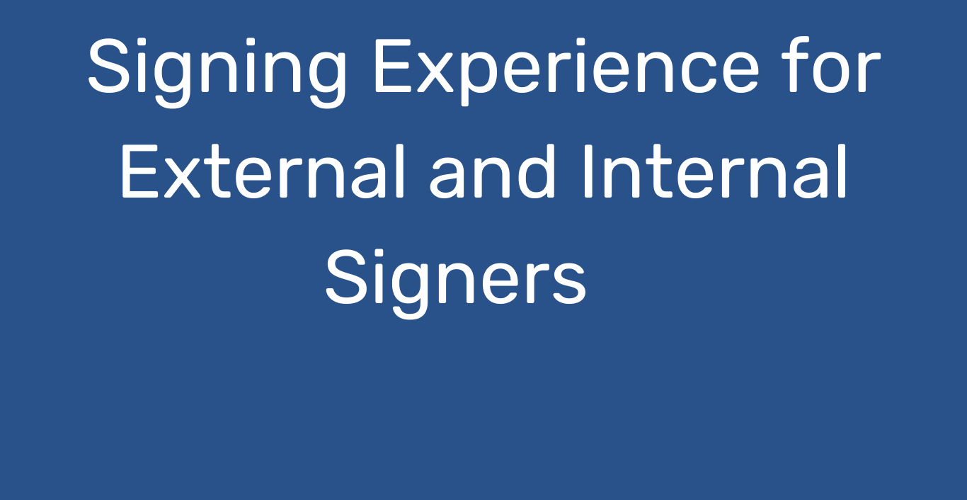 Signing Experience with Content Manager