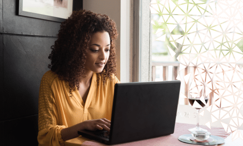 notary secured signing signing through laptop